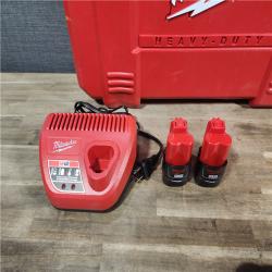 HOUSTON LOCATION - AS-IS MILWAUKEE 12-Volt Lithium-Ion Force Logic Cordless Press Tool Kit (3 Jaws Included) with Two 1.5 Ah Battery and Hard Case