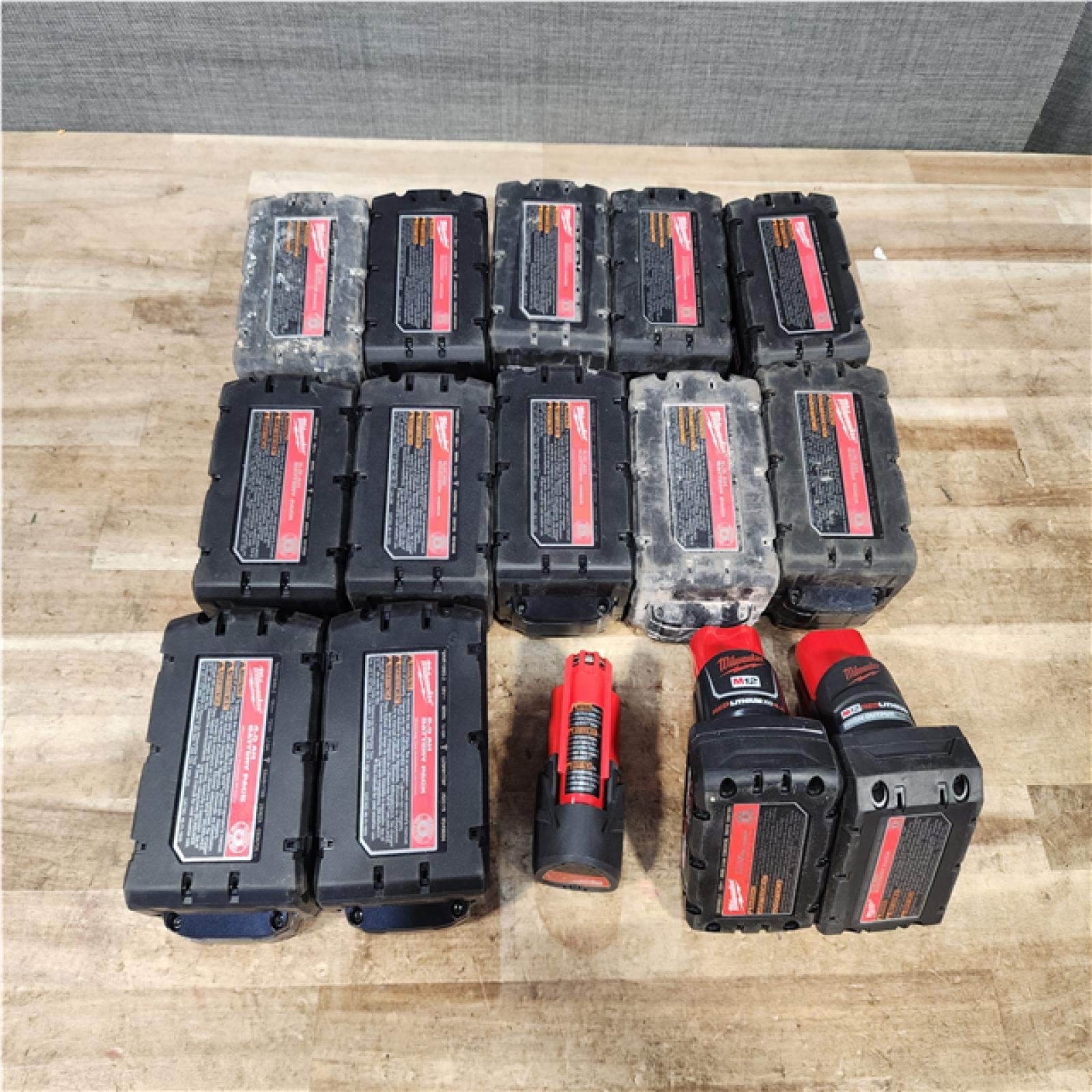 Houston Location AS-IS Milwaukee Batteries QTY/15