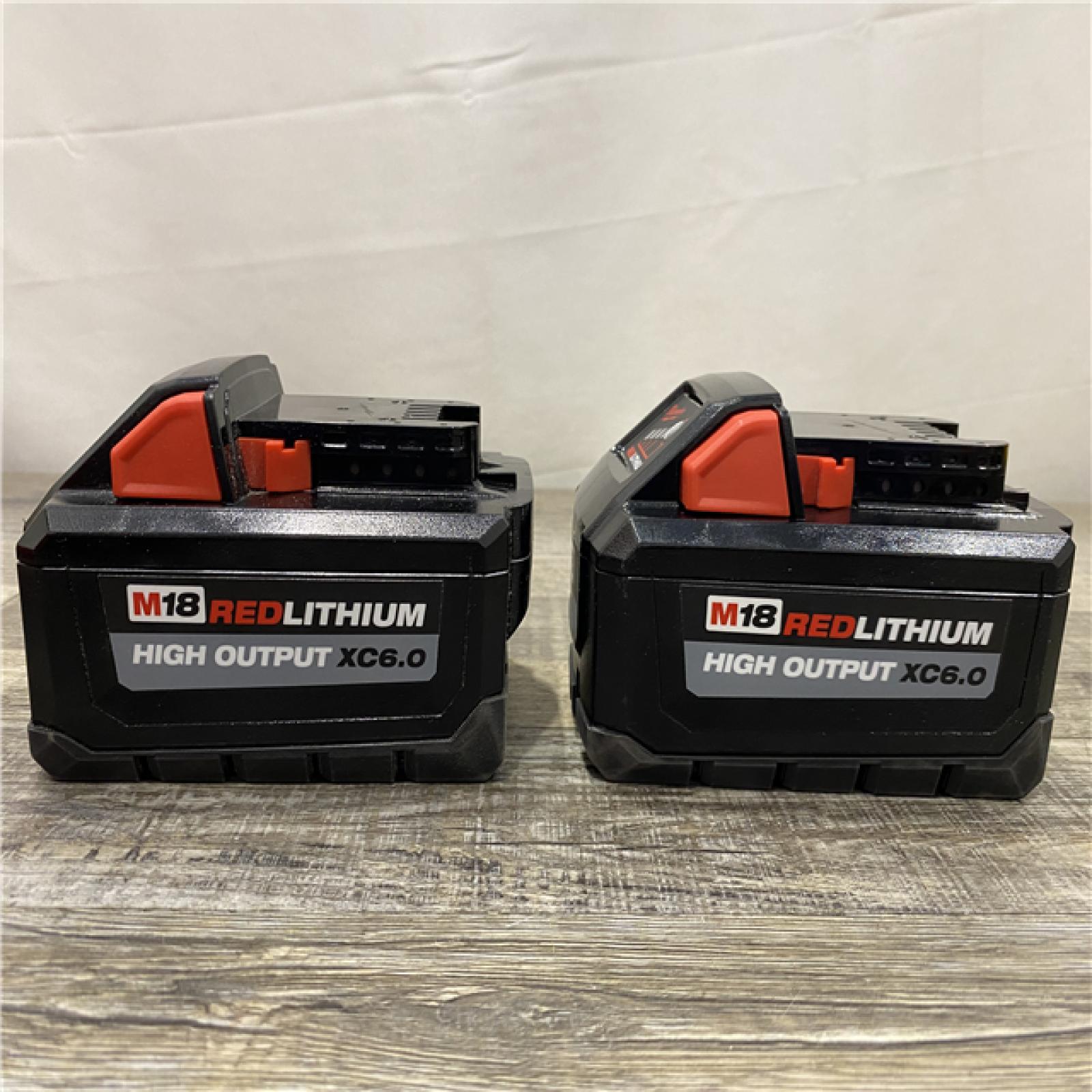 AS-IS Milwaukee 18-Volt Lithium-Ion High Output Battery Starter Kit with Two 6.0 Ah Battery and Charger