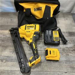 AS-IS DEWALT 20V MAX XR Lithium-Ion Cordless 2-1/2 in. 15-Gauge Finish Nailer Kit