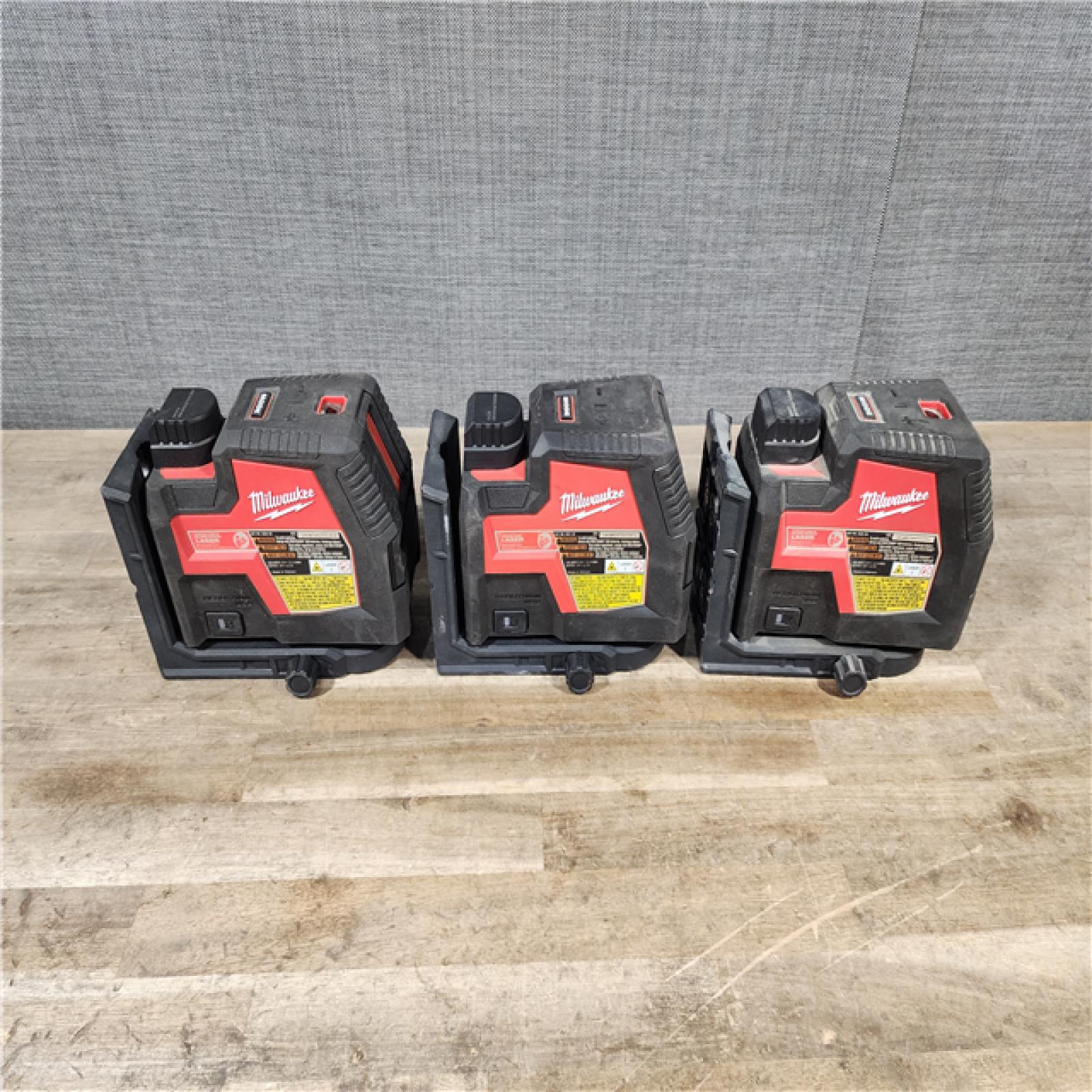 HOUSTON LOCATION - AS-IS MILWAUKEE LASER 3 TOOL COMBO