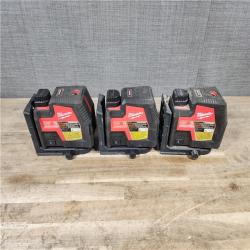 HOUSTON LOCATION - AS-IS MILWAUKEE LASER 3 TOOL COMBO