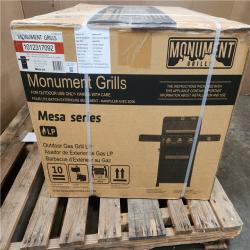 Phoenix LIKE NEW Monument Grills Mesa 3-Burner Propane Gas Grill in Black with Clear View Lid, LED Controls, Smoke Box, and Side Burner