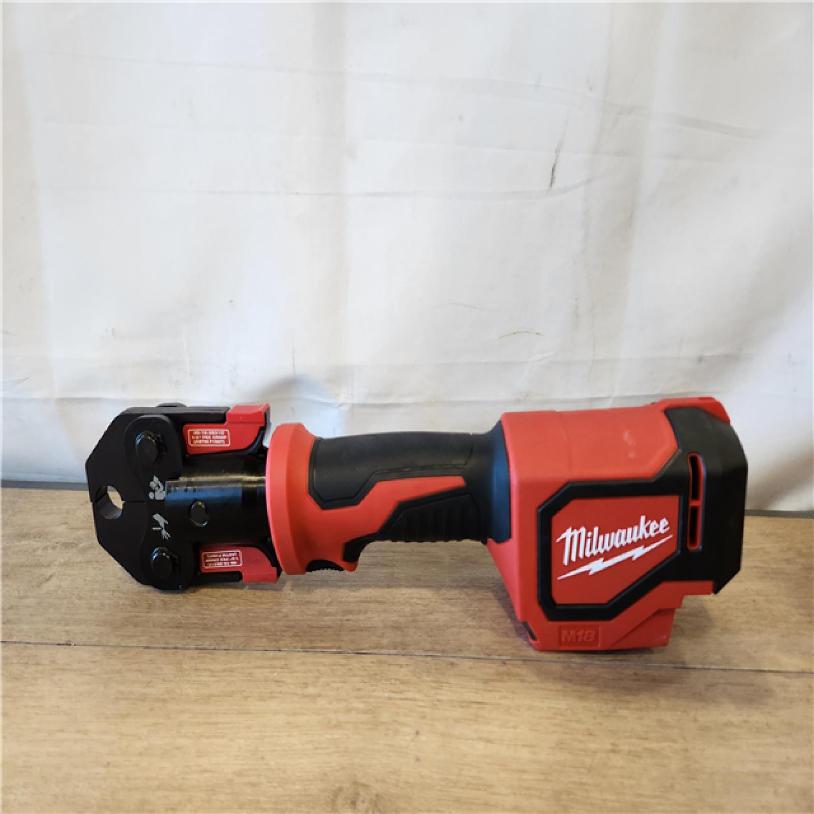 AS-IS- MILWAUKEE M18 Short Throw Press Tool Kit with PEX Crimp Jaws