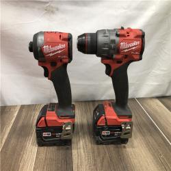 AS-IS Milwaukee FUEL 18V Lithium-Ion Brushless Cordless Hammer Drill and Impact Driver Combo Kit
