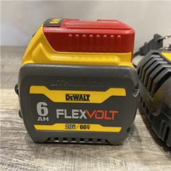 AS-IS DEWALT FLEXVOLT 20V/60V MAX Lithium-Ion 6.0Ah Battery Pack with 6 Amp Output Charger