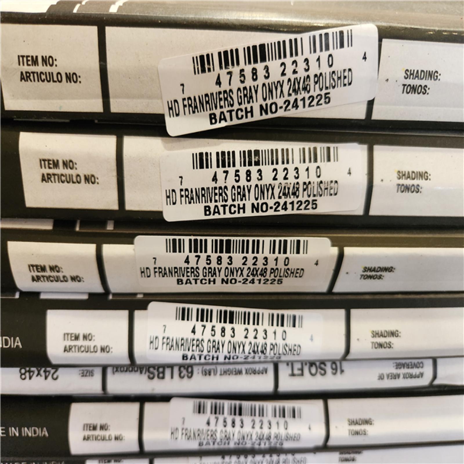 Phoenix Location NEW MSI Franrivers Gray Onyx Stone Look Polished Porcelain Tile 24 in. x 48 in., Floor and Wall (432 sq. ft./27 Case)