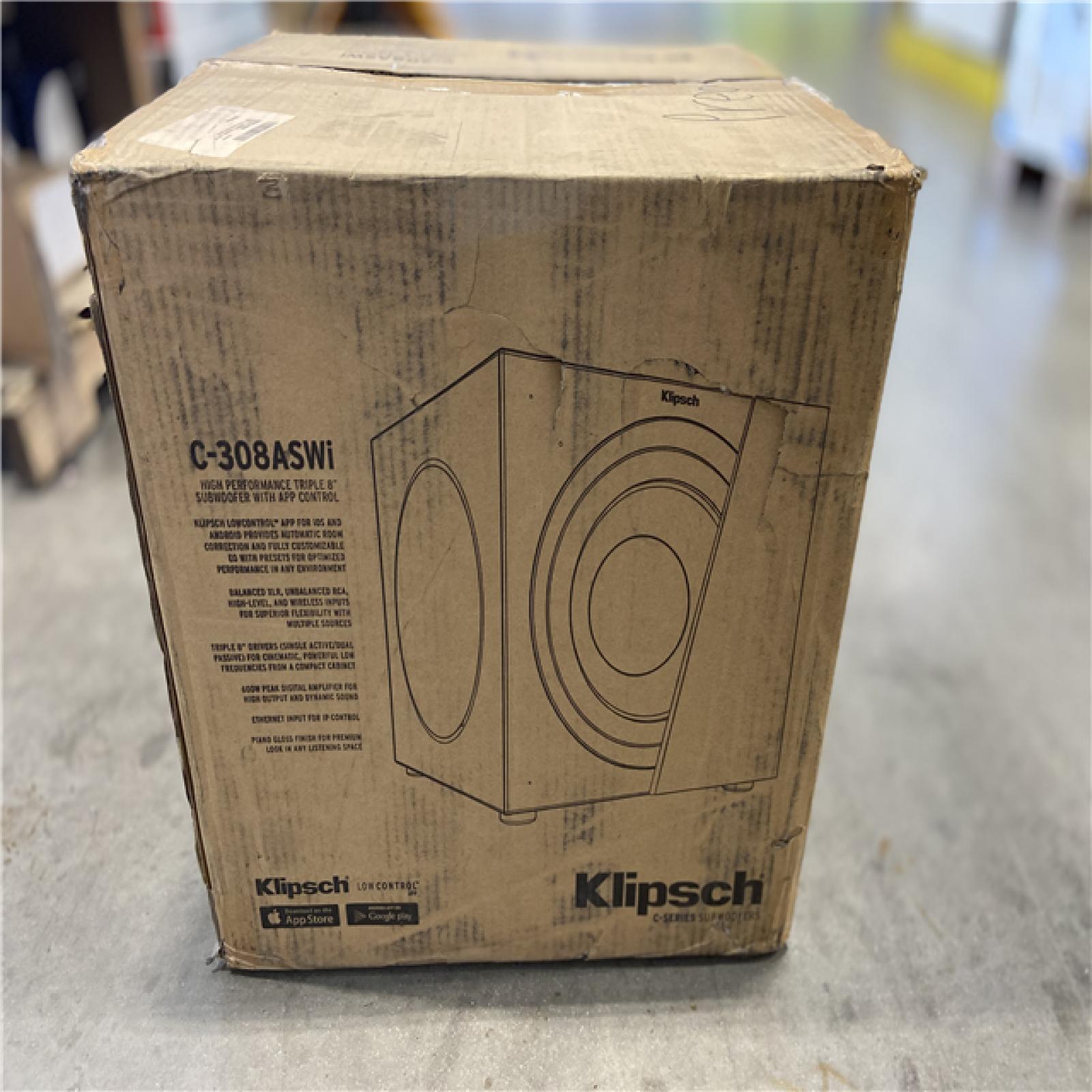 DALLAS LOCATION - Klipsch C-308ASWi Subwoofer with 8 Front-Firing Cerametallic Driver