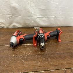 AS-IS Milwaukee M18 18V Cordless Brushed 2 Tool Drill/Driver and Impact Driver Kit