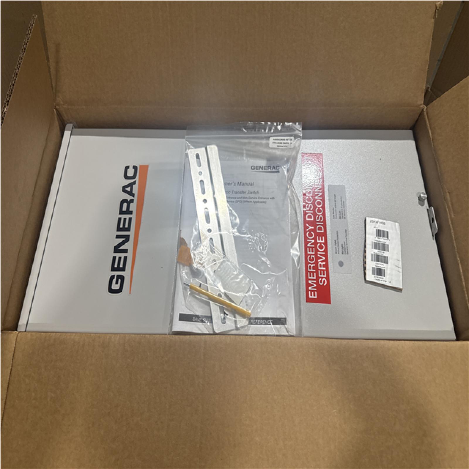 CALIFORNIA AS IS GENERAC 26KW BACK UP GENERATOR WITH AUTOMATIC TRANSFER SWITCH