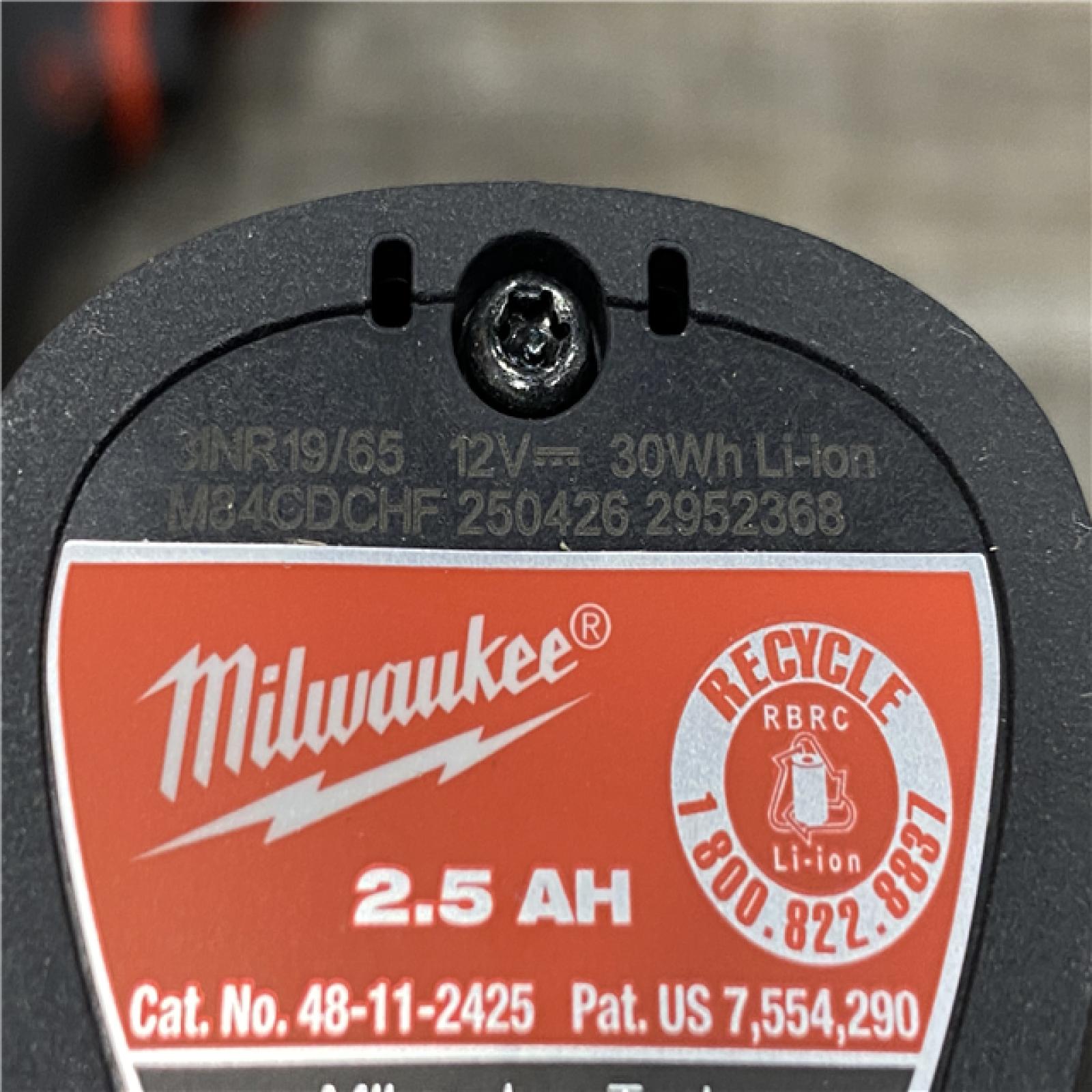 AS-IS Milwaukee FUEL 12V Li-Ion Brushless Cordless Stubby 1/2 in. Impact Wrench Kit