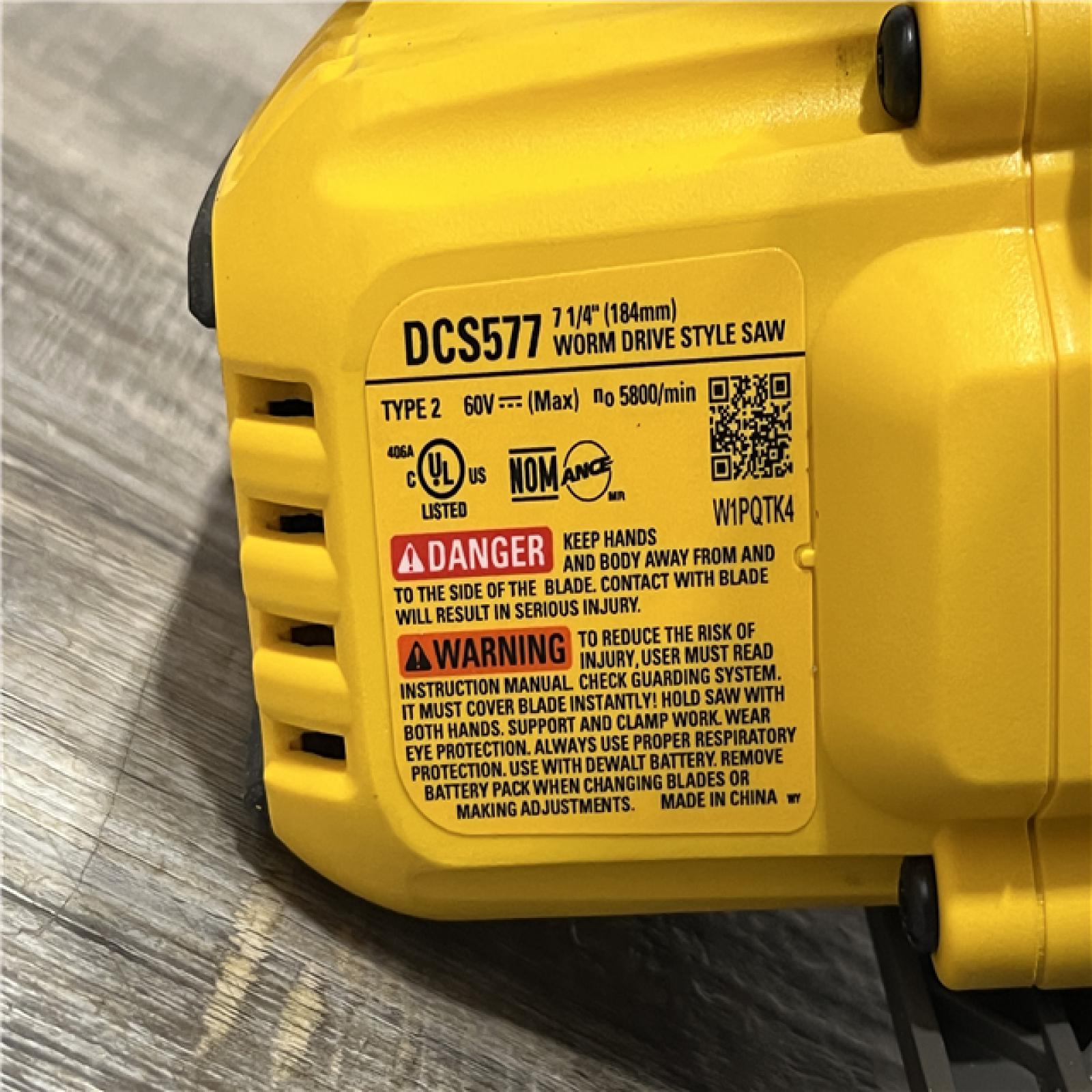 AS-IS DEWALT FLEXVOLT 60V MAX Cordless Brushless 7-1/4 in. Wormdrive Style Circular Saw (Tool Only)