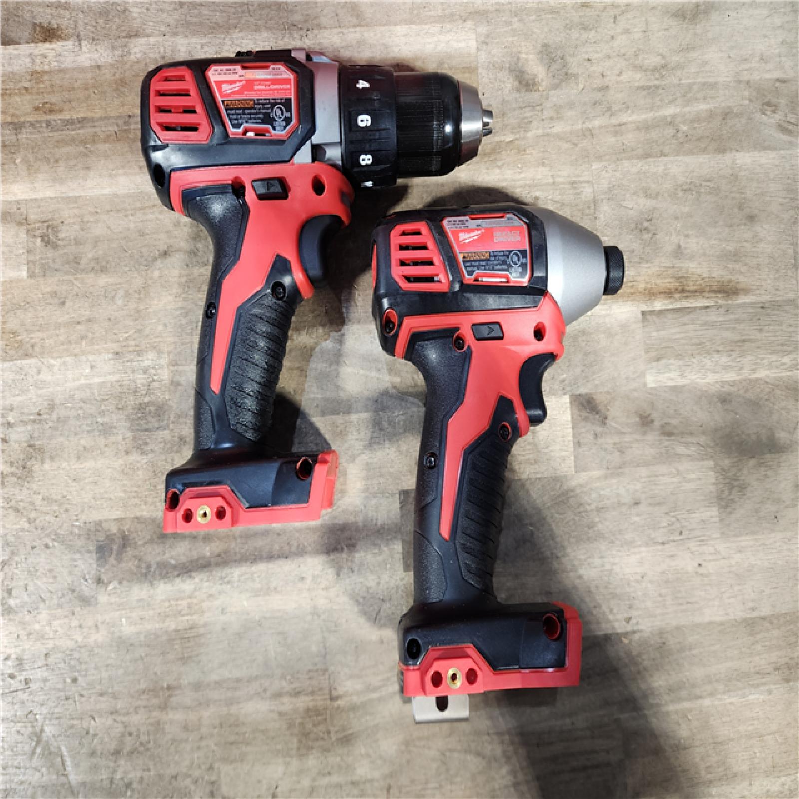 HOUSTON LOCATION - AS-IS Milwaukee 18V Cordless Brushed 2-Tool Drill/Driver and Impact Driver Kit