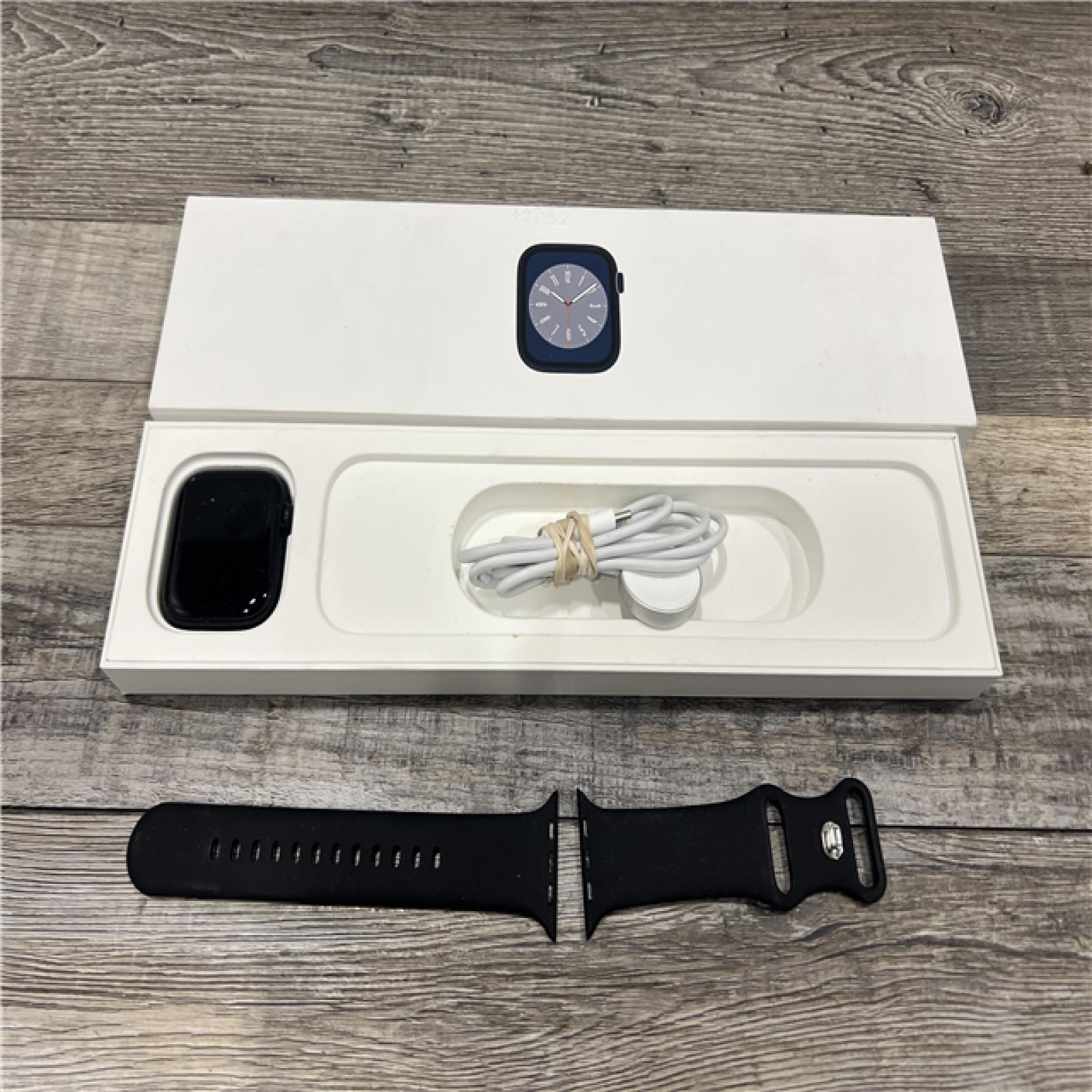 AS-IS Apple Watch Series 8 [GPS, 45mm] - Midnight Aluminum Case with Midnight Sport Band -WR-50M