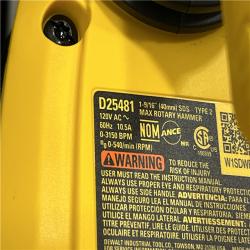 AS-IS DEWALT 10.5 Amp 1-9/16 in. Corded SDS-MAX Combination Concrete/Masonry Rotary Hammer