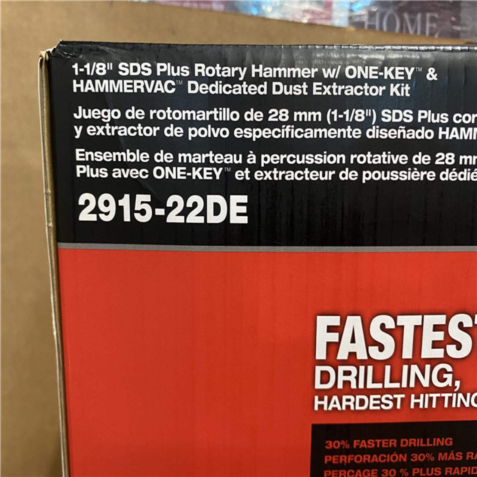 NEW! MILWAUKEE M18 FUEL 18V Lithium-Ion Brushless 1-1/8 in. Cordless SDS-Plus Rotary Hammer/Dust Extractor Kit