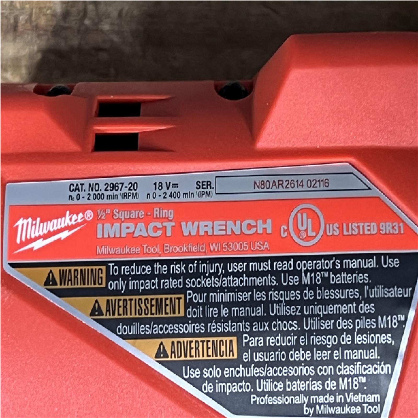 Houston Location AS-IS Milwaukee FUEL 18V Lithium-Ion Brushless Cordless 1/2 in. Impact Wrench with Friction Ring (Tool-Only)