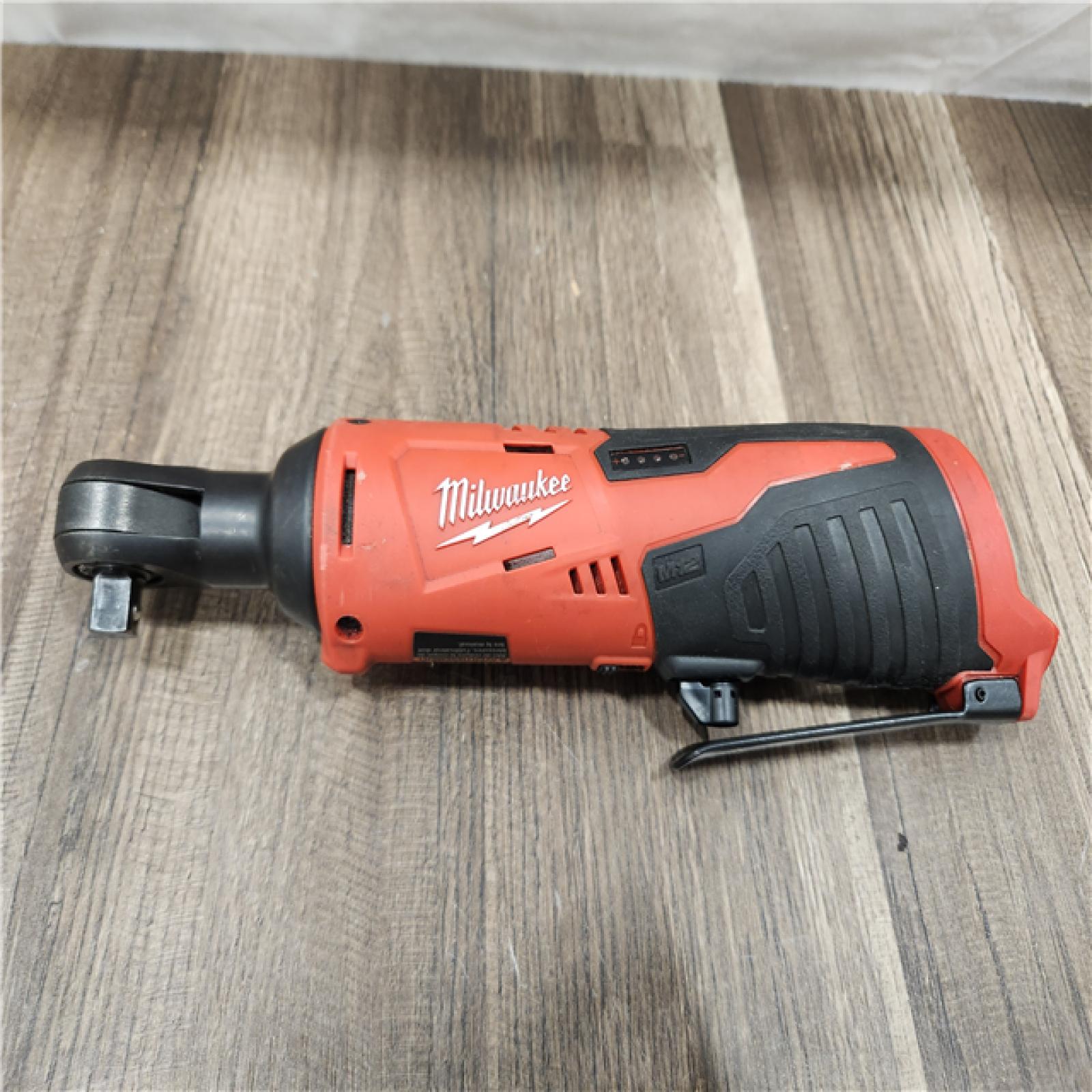AS-IS- MILWAUKEE .38 in. M12 Cordless Ratchet (Tool-Only)