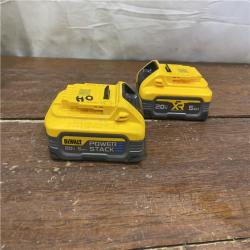 AS-IS DEWALT POWERSTACK 20V Lithium-Ion 5.0Ah Battery Pack (2 Pack)