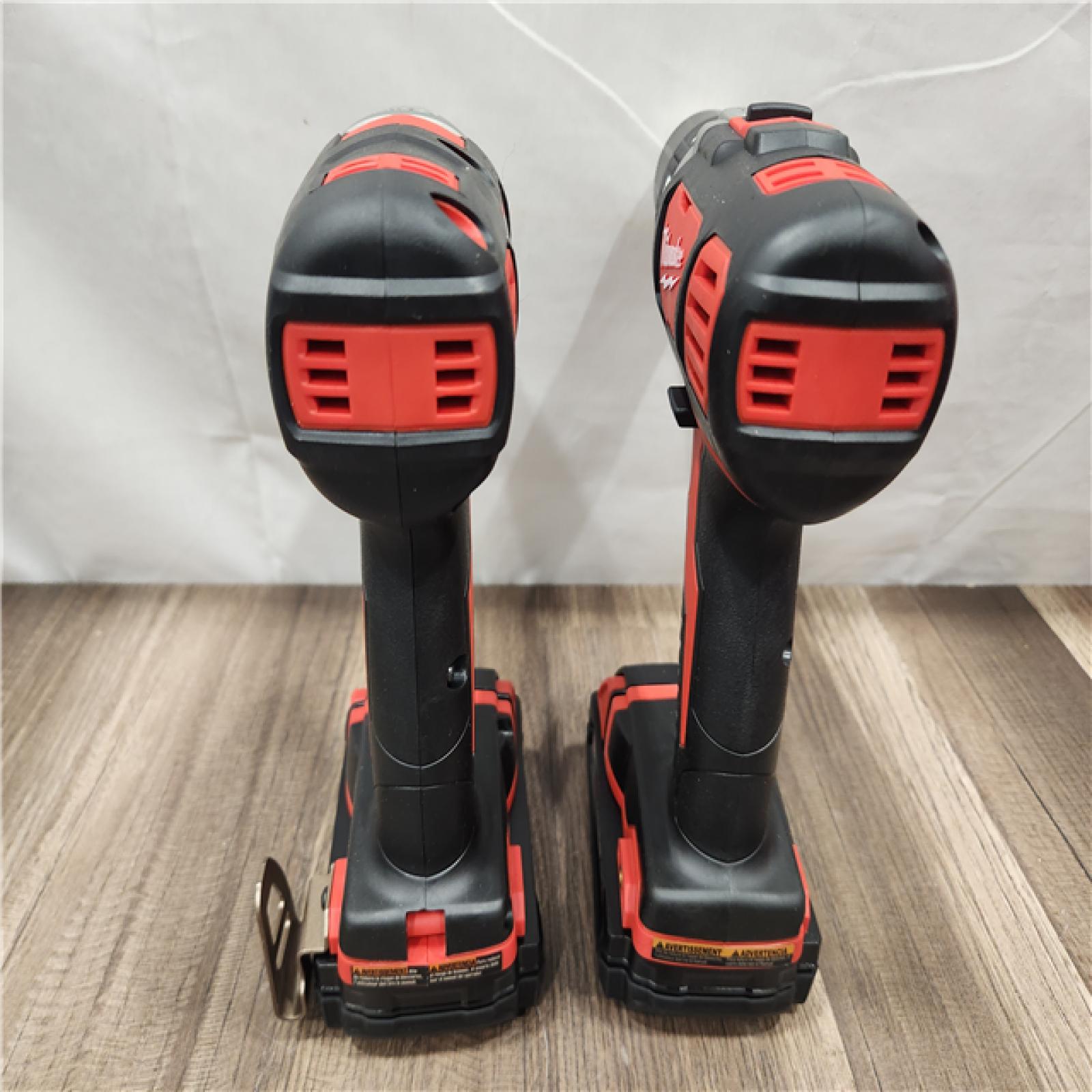 AS-IS- Milwaukee 18V Cordless Brushed 2-Tool Drill/Driver and Impact Driver Kit