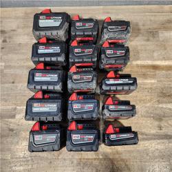HOUSTON LOCATION - AS-IS MILWAUKEE BATTERY PACK QTY - 15