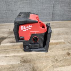 HOUSTON LOCATION - AS-IS Milwaukee Green 125 Ft. Cross Line and Plumb Points Laser Level Kit