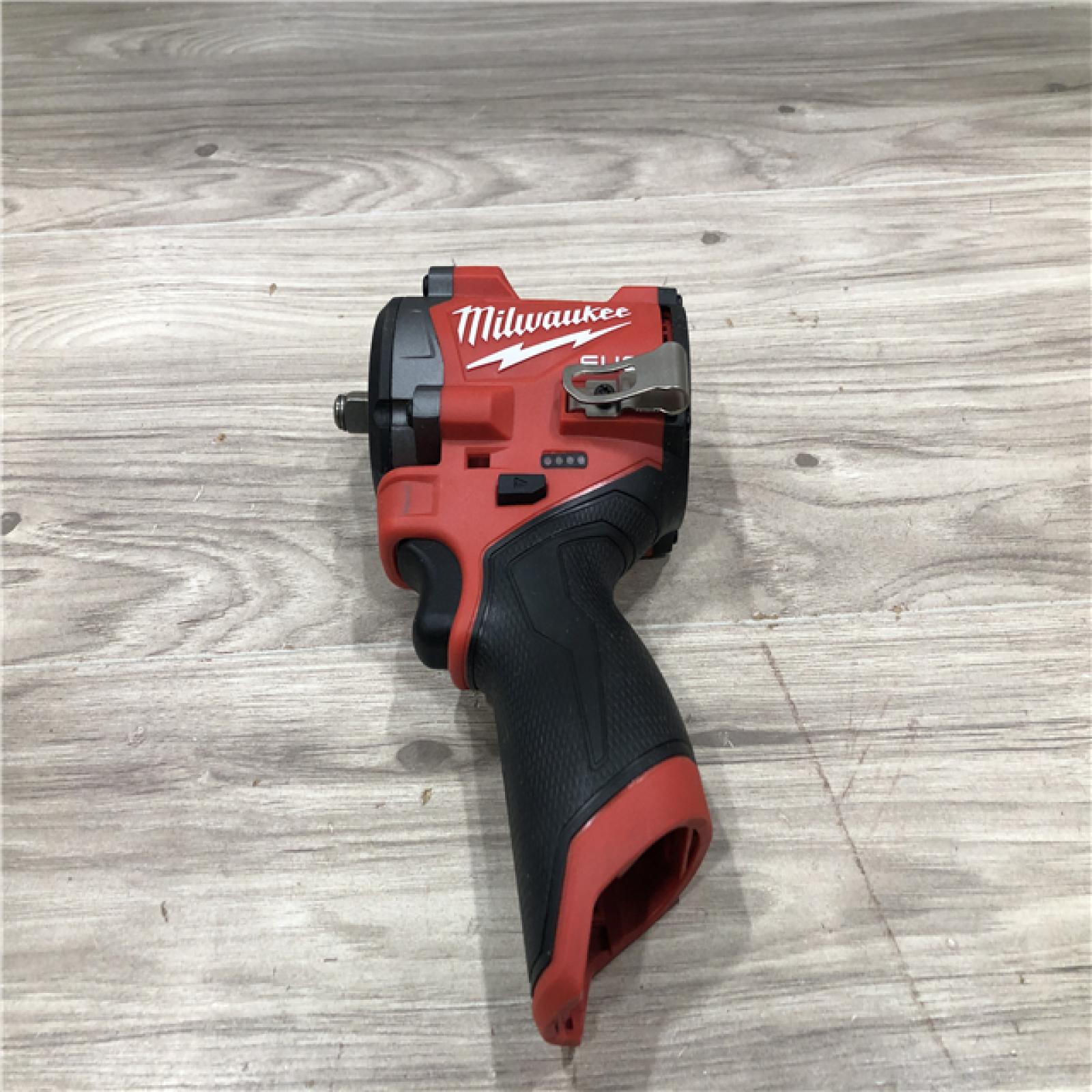 AS-IS Milwaukee FUEL 12V Lithium-Ion Cordless Stubby 3/8 in. Impact Wrench (Tool-Only)