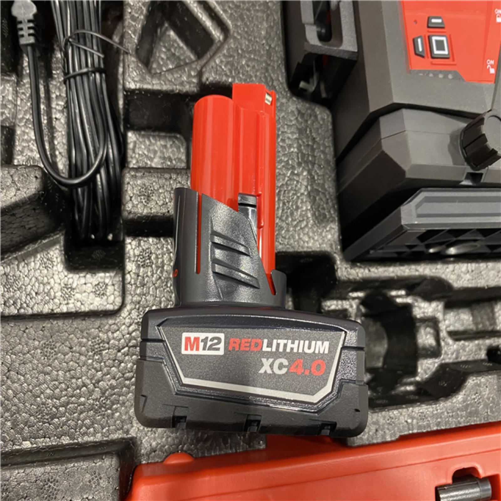 AS-IS Milwaukee 12-Volt Lithium-Ion Cordless Green 250 ft. 3-Plane Laser Level Kit