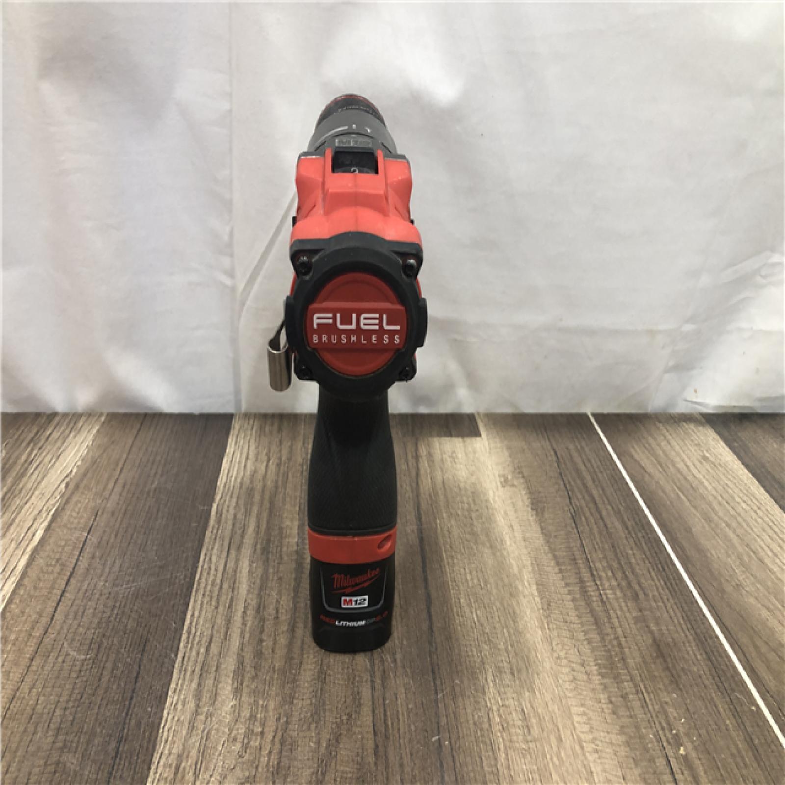 AS-IS Milwaukee  FUEL 12-Volt Lithium-Ion Brushless Cordless 1/2 in. Hammer Drill Kit