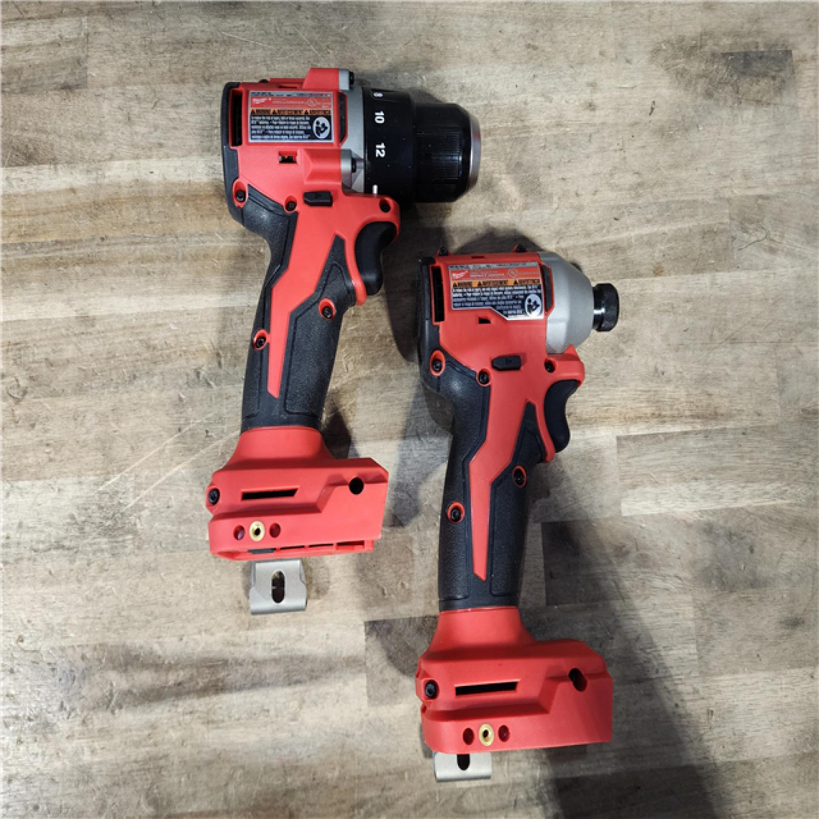 HOUSTON LOCATION - AS-IS M18 18-Volt Lithium-Ion Brushless Cordless Compact Hammer Drill/Impact Combo Kit (2-Tool) with (2) Batteries  Bag