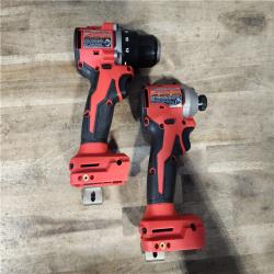 HOUSTON LOCATION - AS-IS M18 18-Volt Lithium-Ion Brushless Cordless Compact Hammer Drill/Impact Combo Kit (2-Tool) with (2) Batteries  Bag