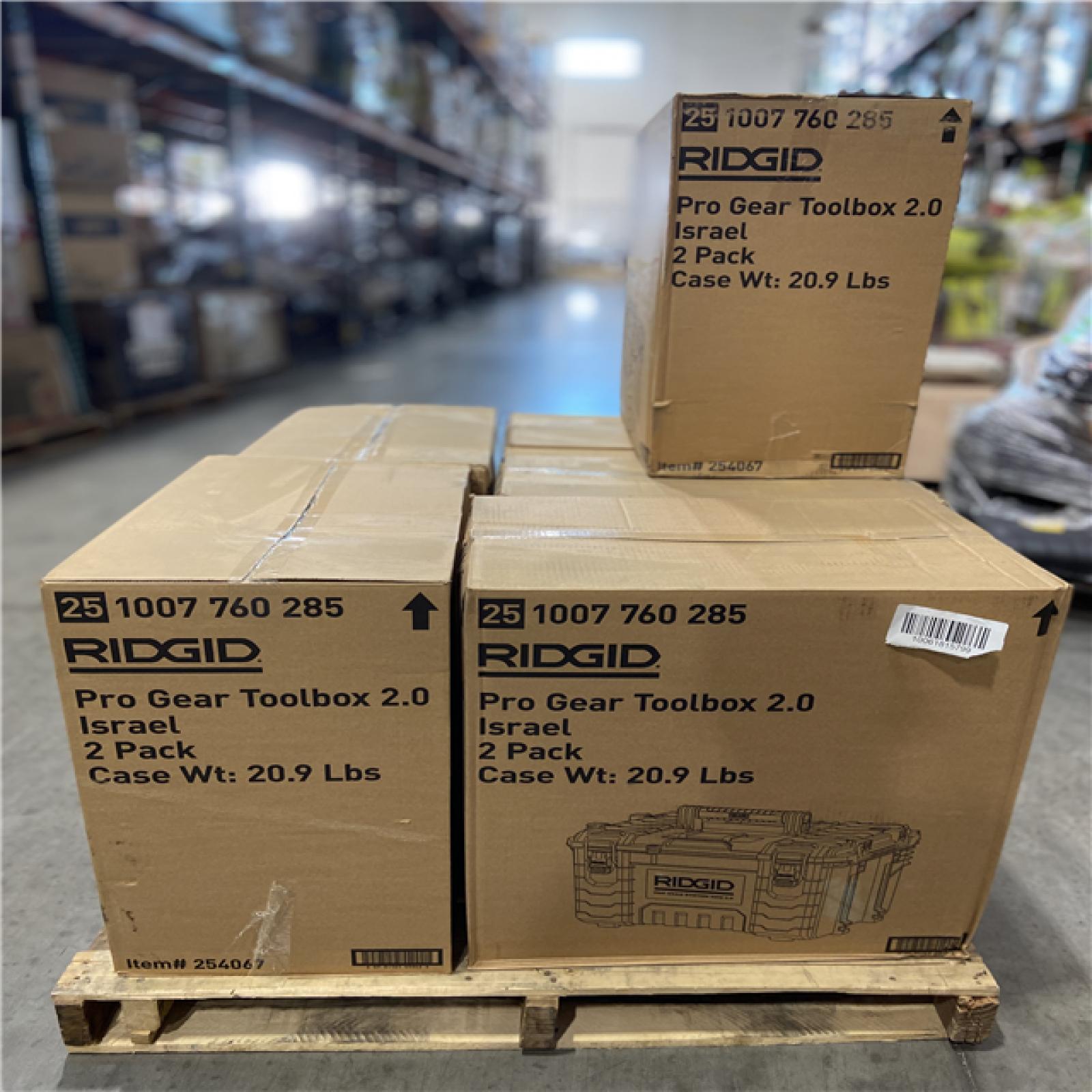 DALLAS LOCATION - RIDGID Pro Gear System Gen 2.0 Stackable Durable 2 Pack - (6 UNITS)