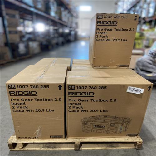 DALLAS LOCATION - RIDGID Pro Gear System Gen 2.0 Stackable Durable 2 Pack - (6 UNITS)