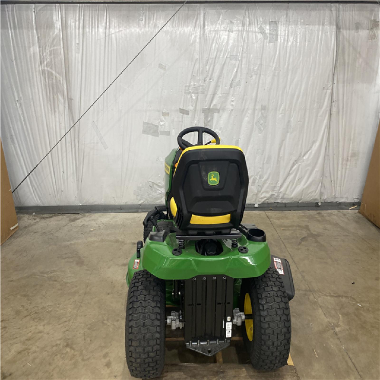 Houston Location - AS-IS Outdoor Power Equipment JOHN DEERE S120 SIT SOWN MOWER