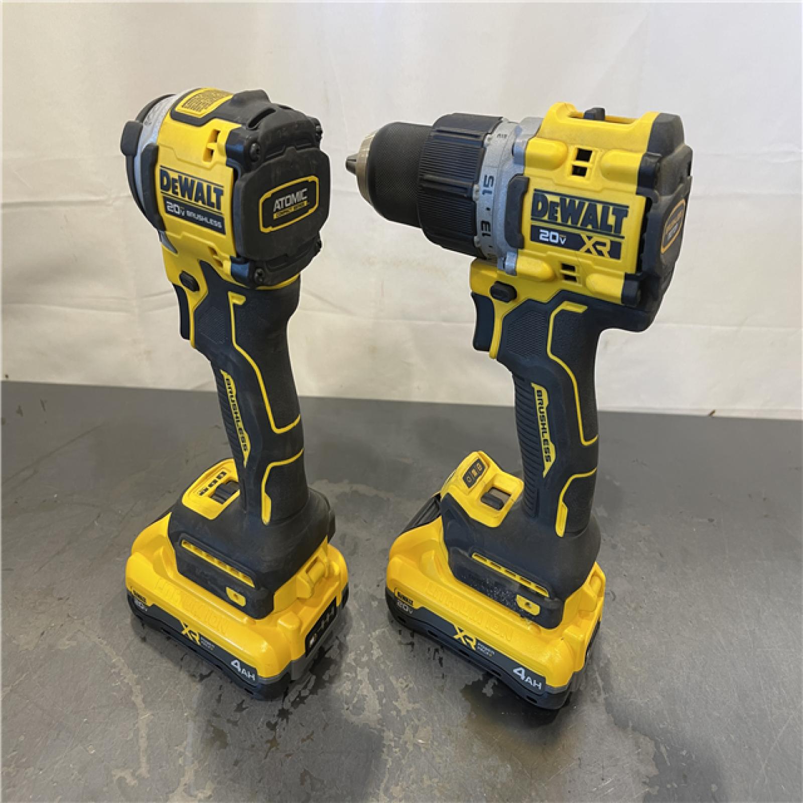AS-IS - DEWALT 20V MAX XR Hammer Drill and ATOMIC Impact Driver 2 Tool Cordless Combo Kit