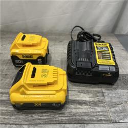 AS-IS DEWALT 20V MAX Lithium-Ion Starter Kit with 4.0 Ah and 5.0 Ah Batteries and Charger