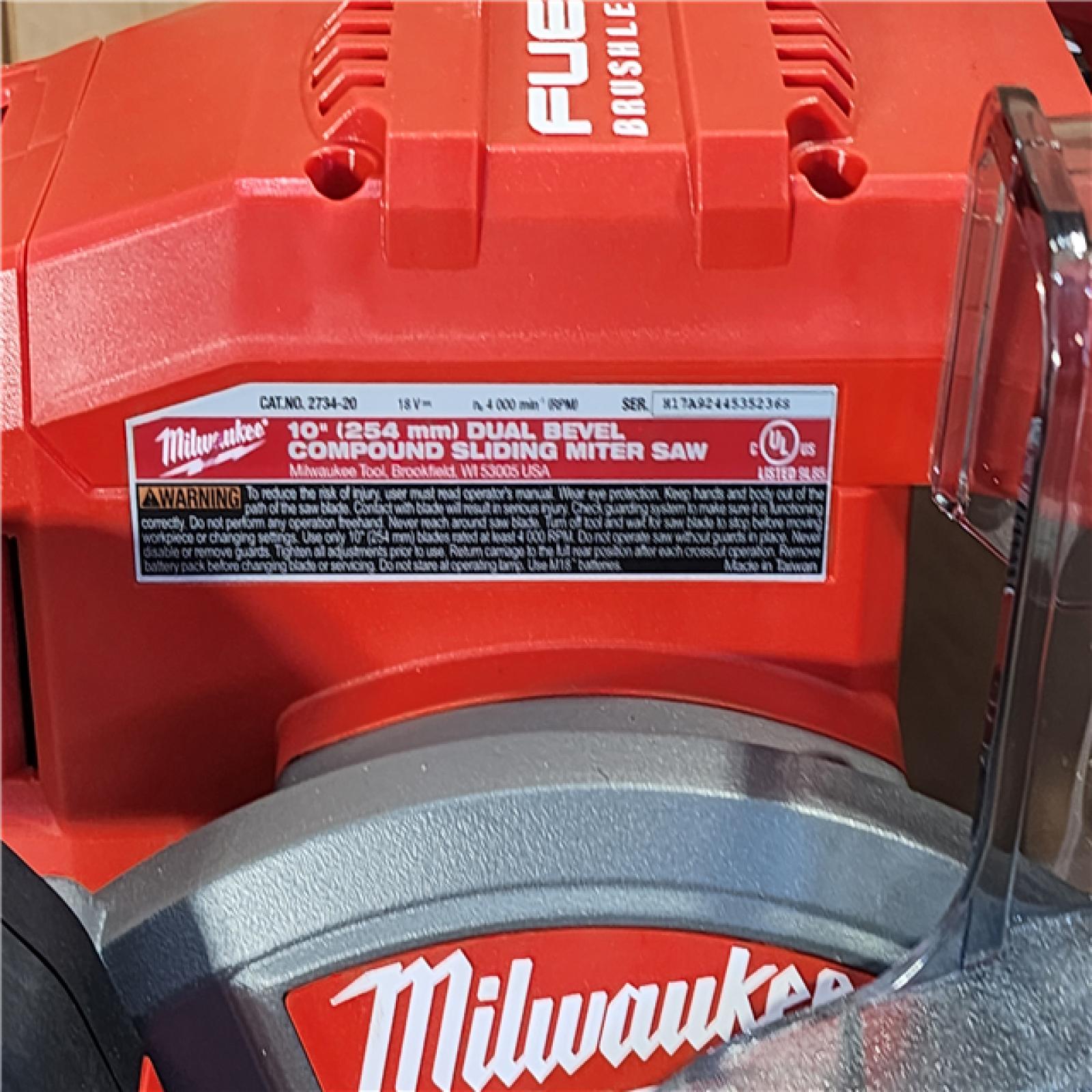 HOUSTON LOCATION - AS-IS M18 FUEL 18V 10 in. Lithium-Ion Brushless Cordless Dual Bevel Sliding Compound Miter Saw Kit with One 8.0 Ah Battery & CHARGER