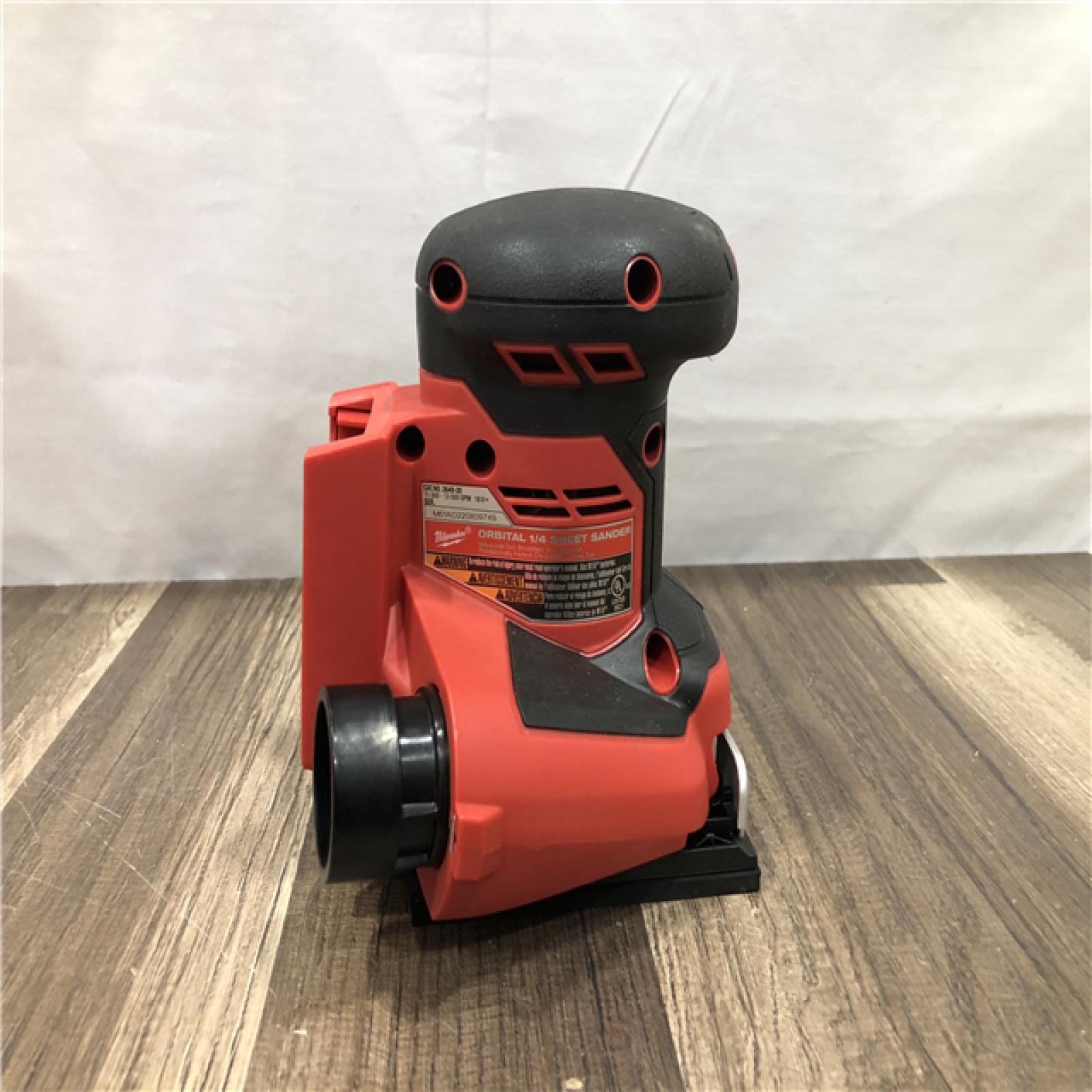 AS-IS Milwaukee 18V Lithium-Ion Cordless 1/4 in. Sheet Sander (Tool-Only)