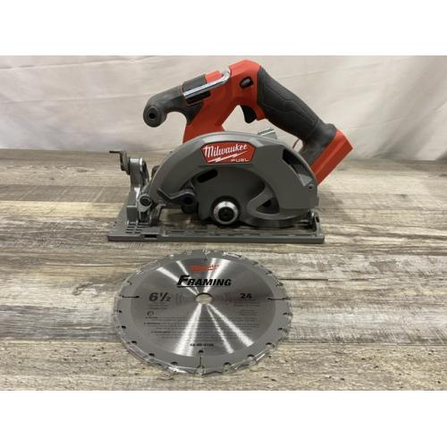 AS-IS Milwaukee FUEL 18V Lithium-Ion Brushless Cordless 6-1/2 in. Circular Saw (Tool-Only)