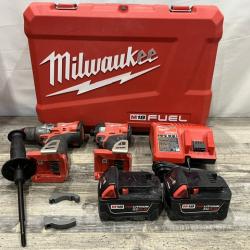 AS-IS Milwaukee FUEL 18V Lithium-Ion Brushless Cordless Hammer Drill and Impact Driver Combo Kit