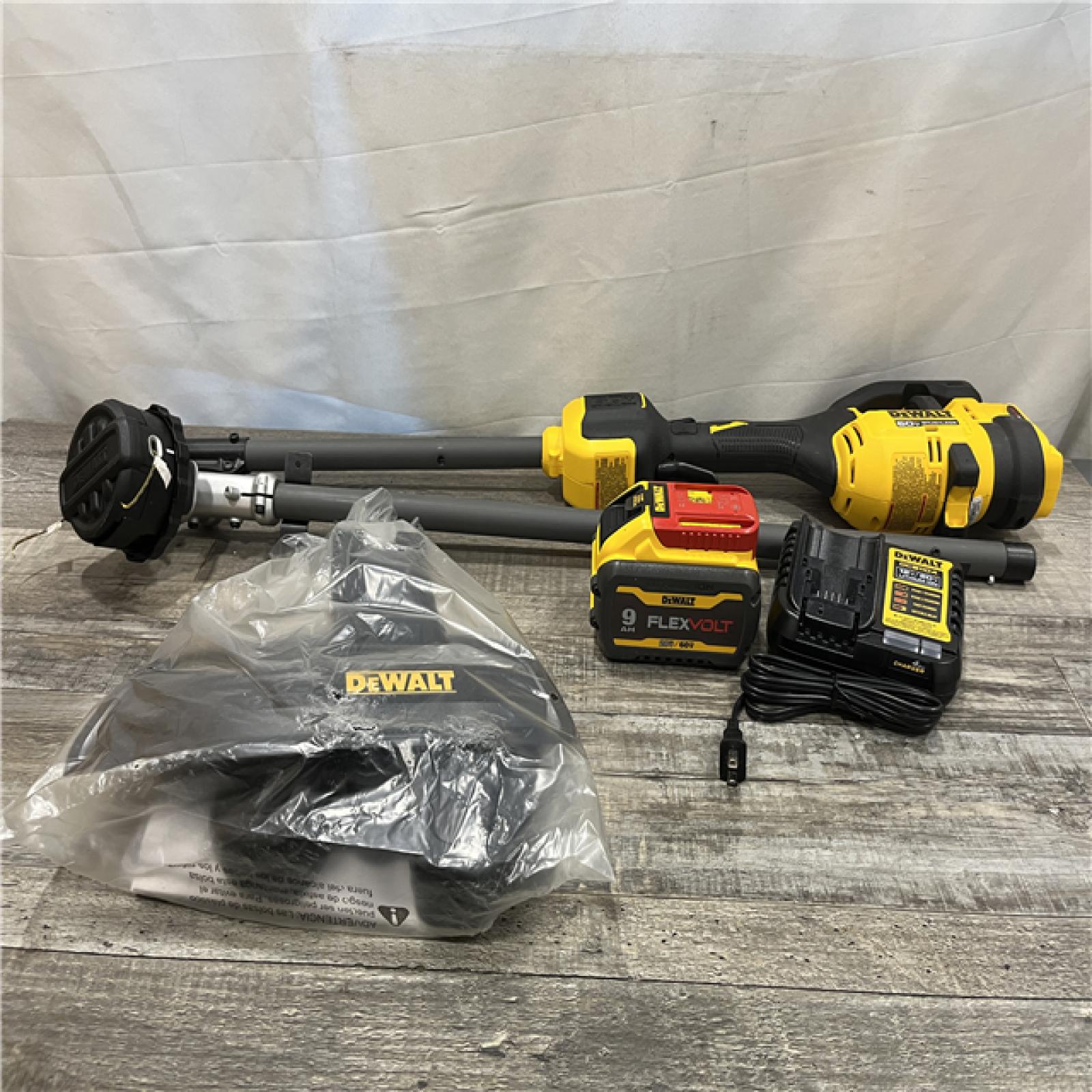 AS-IS DEWALT FLEXVOLT 60V MAX 17 in. Cordless Battery Powered Attachment Capable Trimmer Kit