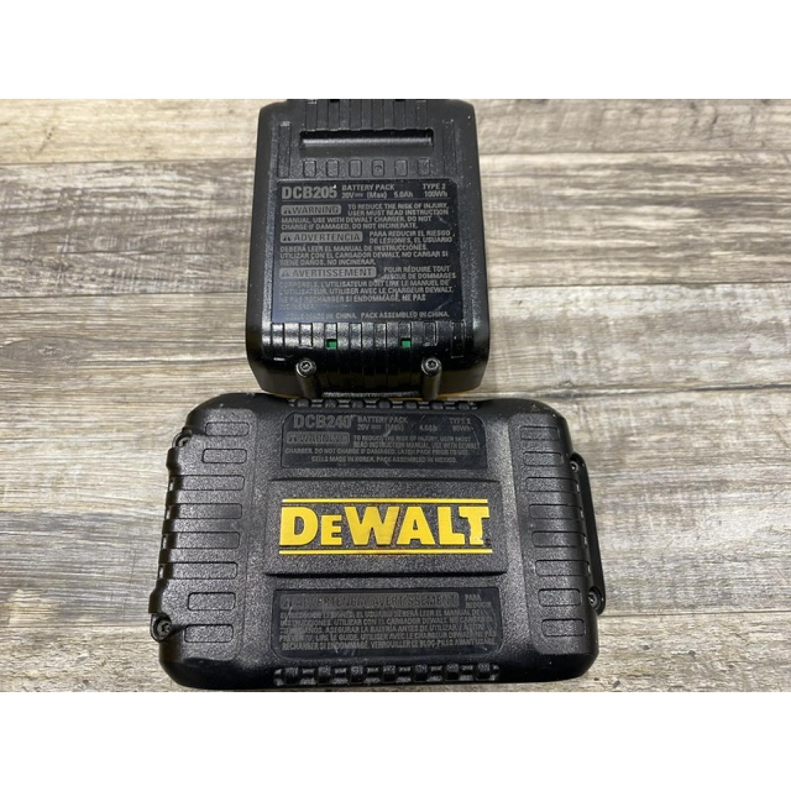 AS-IS DEWALT 20V MAX Lithium-Ion Starter Kit with 4.0 Ah and 5.0 Ah Batteries and Charger