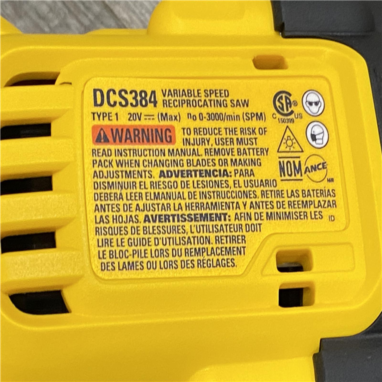 AS-IS DEWALT 20-Volt XR Cordless Reciprocating Saw (Tool Only)