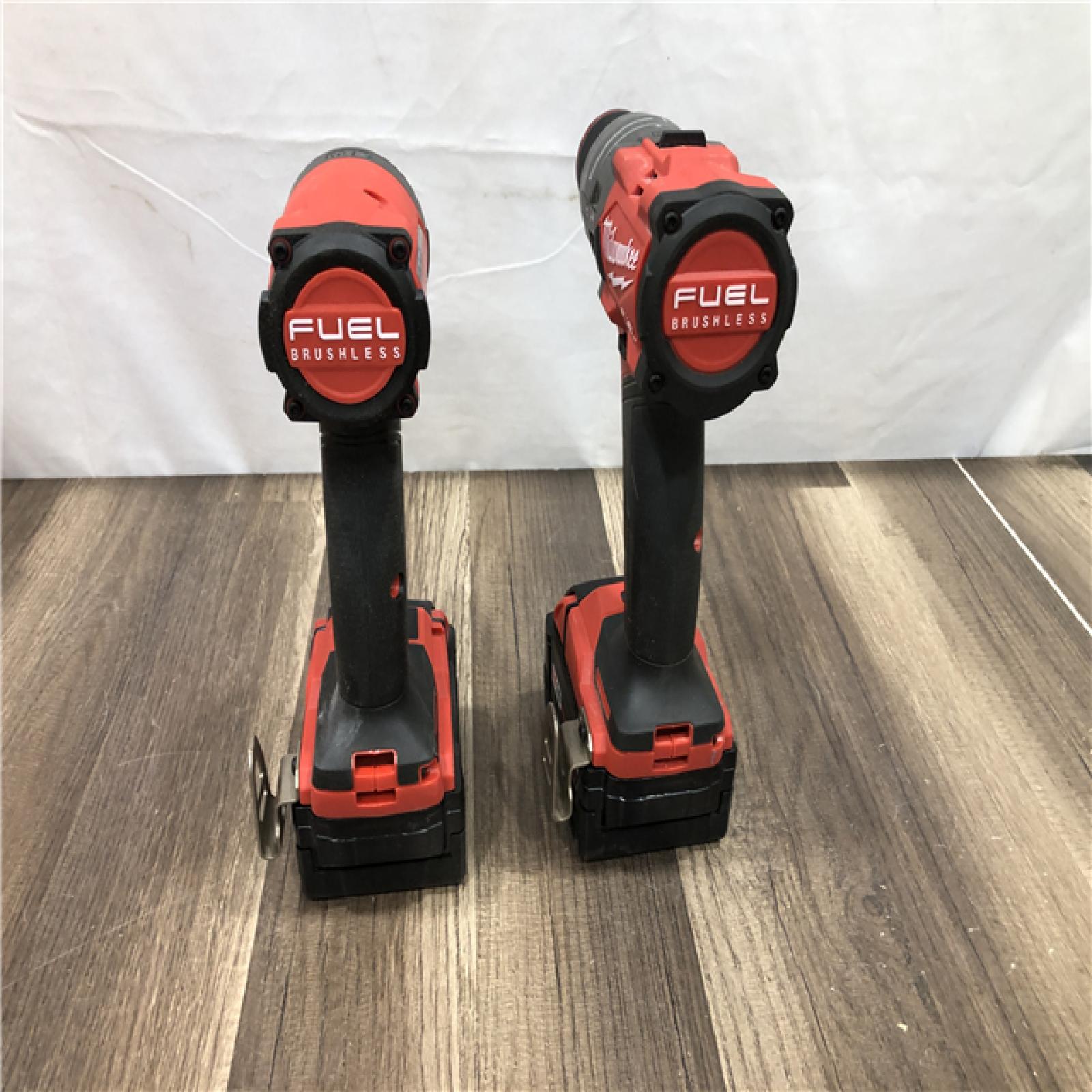 AS-IS Milwaukee FUEL 18V Lithium-Ion Brushless Cordless Hammer Drill and Impact Driver Combo Kit