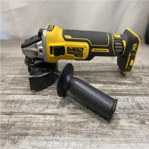 AS-IS DEWALT 20V MAX XR Cordless Brushless 4.5 in. Slide Switch Small Angle Grinder with Kickback Brake (Tool Only)