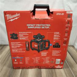 AS-IS- M18 2000 Ft. Red Exterior Rotary Laser Level Kit with Receiver and Receiver Clamp