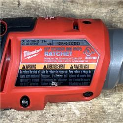 Houston Location AS-IS Milwaukee FUEL 12V Lithium-Ion Brushless Cordless 3/8 in. Extended Reach High Speed Ratchet (Tool Only)