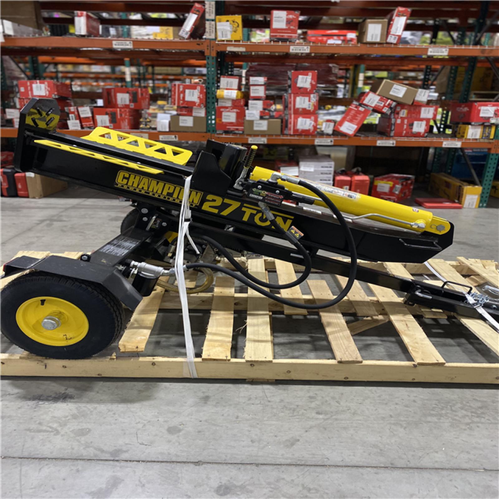 Dallas Location - As-Is  Champion Power Equipment 27 Ton 224 cc Gas Wood Log Splitter