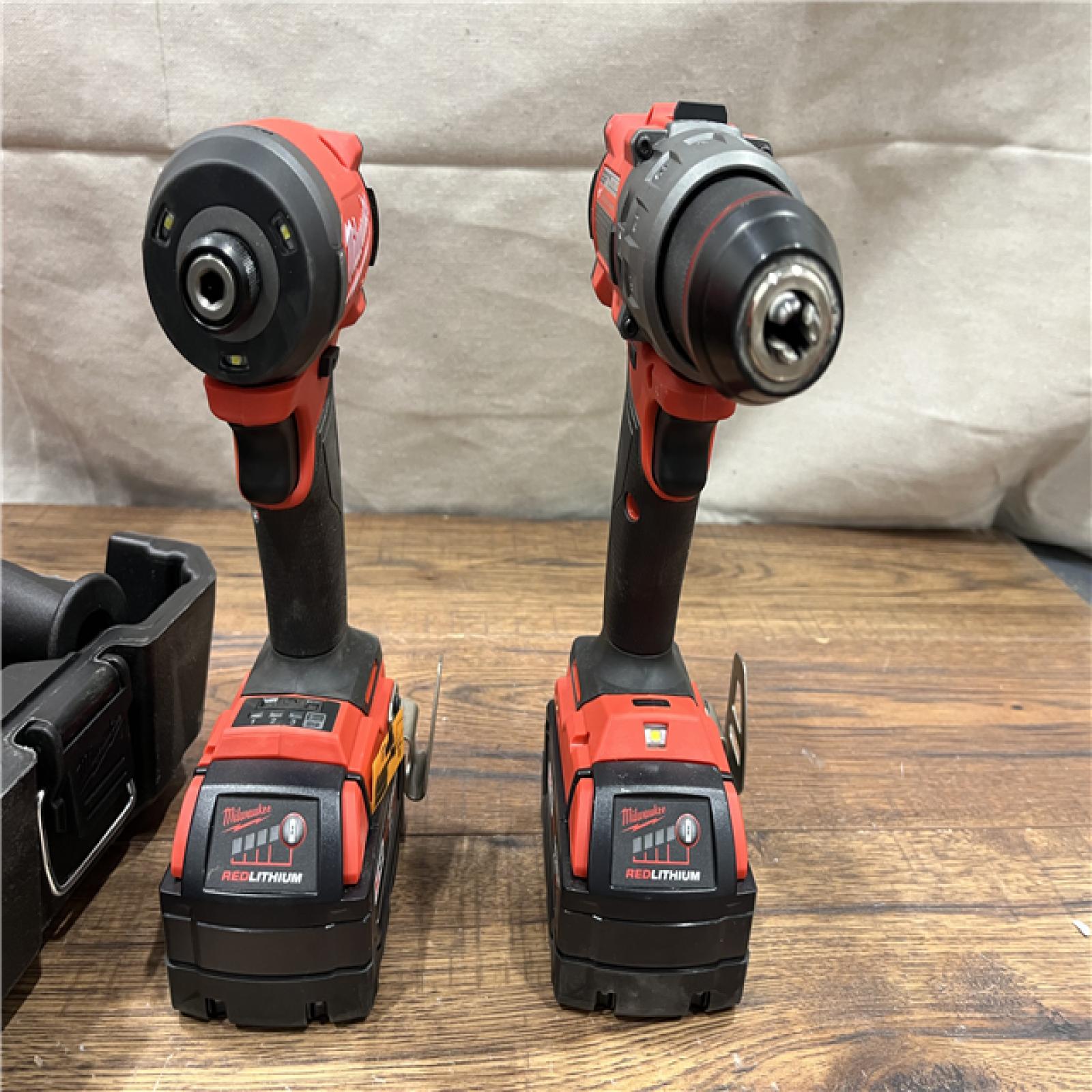 AS-IS Milwaukee M18 FUEL 18V Lithium-Ion Brushless Cordless Hammer Drill and Impact Driver Combo Kit (2-Tool) with 2 Batteries