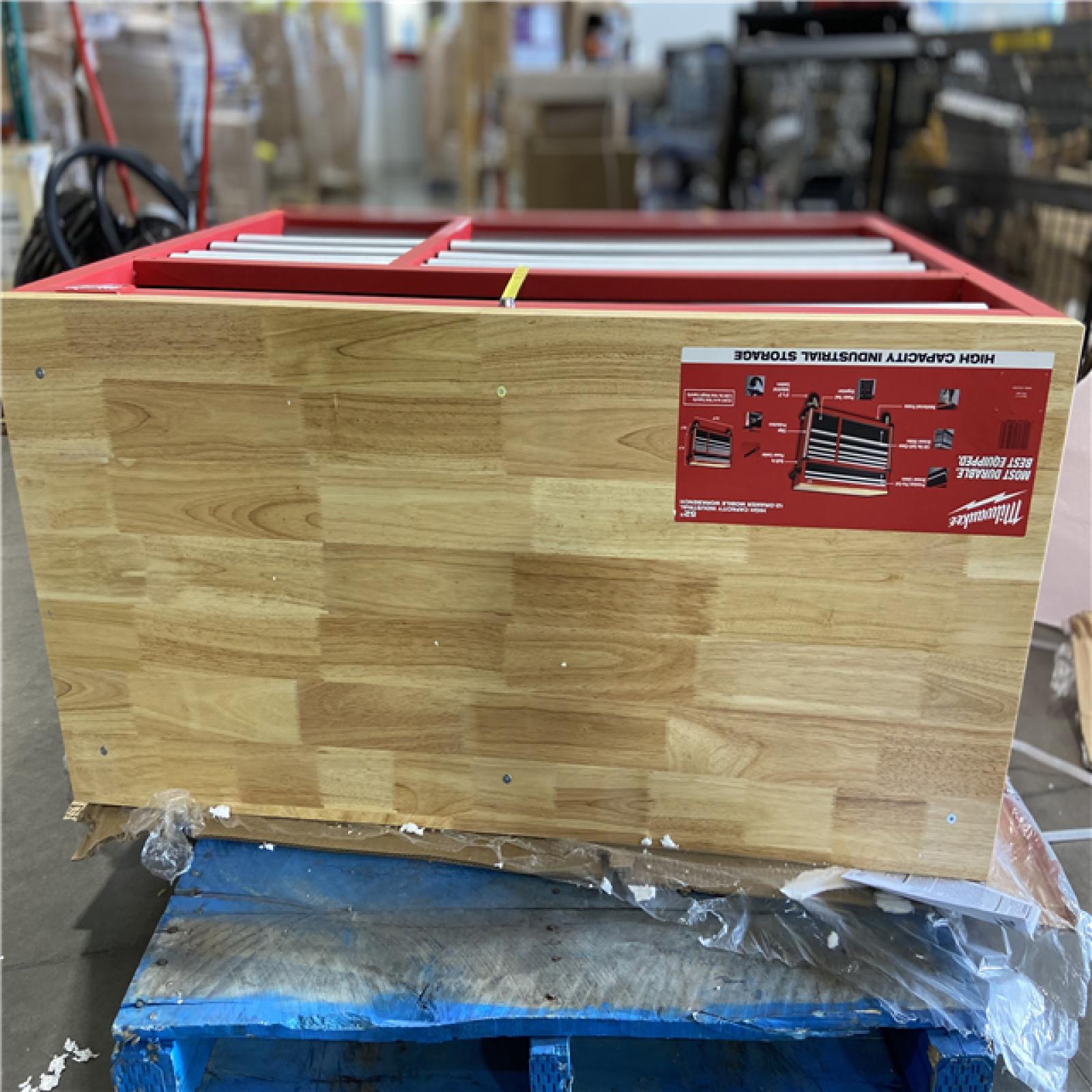 DALLAS LOCATION - Milwaukee Tool Storage 52 in. W x 22 in. D Heavy Duty Red Mobile Workbench Cabinet